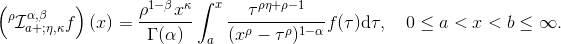 Generalized fractional integral equation form