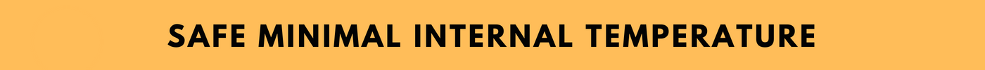 Orange Background, Black Lettering Safe Minimal Internal Temperature