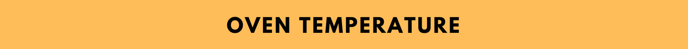 Orange Background, Black Lettering Oven Temperature