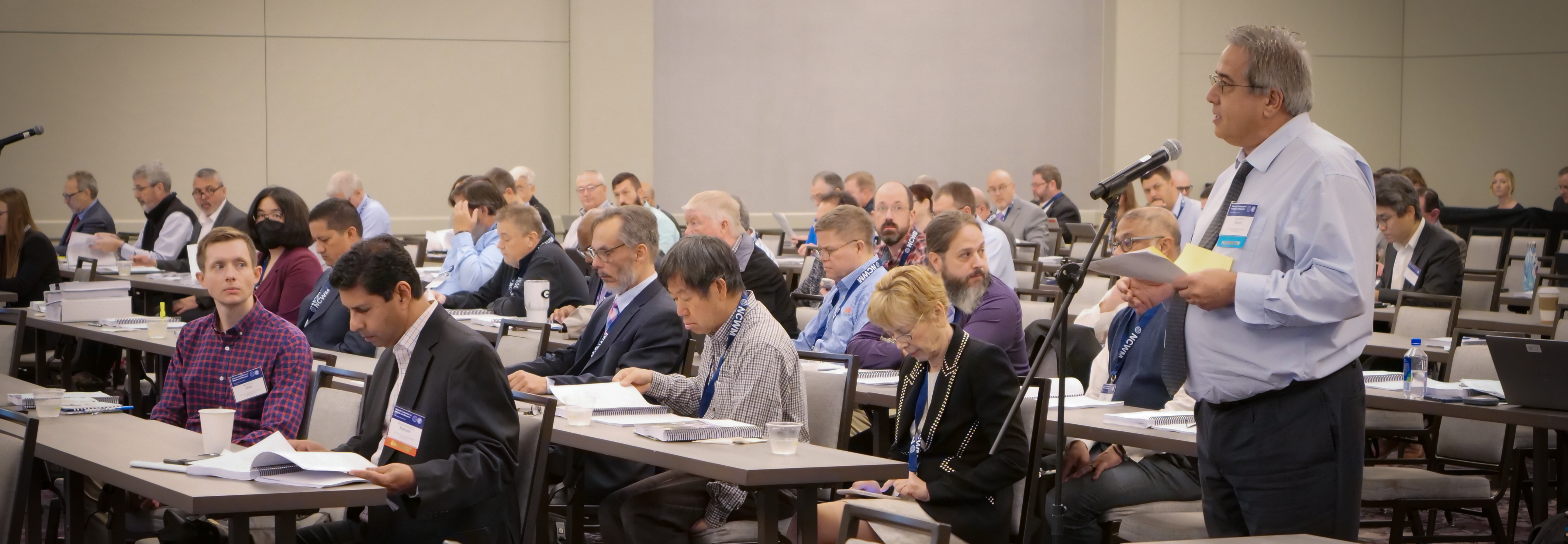 David Sefcik providing OWM technical feedback to an agenda item being heard during the open hearings session of the NCWM Interim meeting (January 2023).  