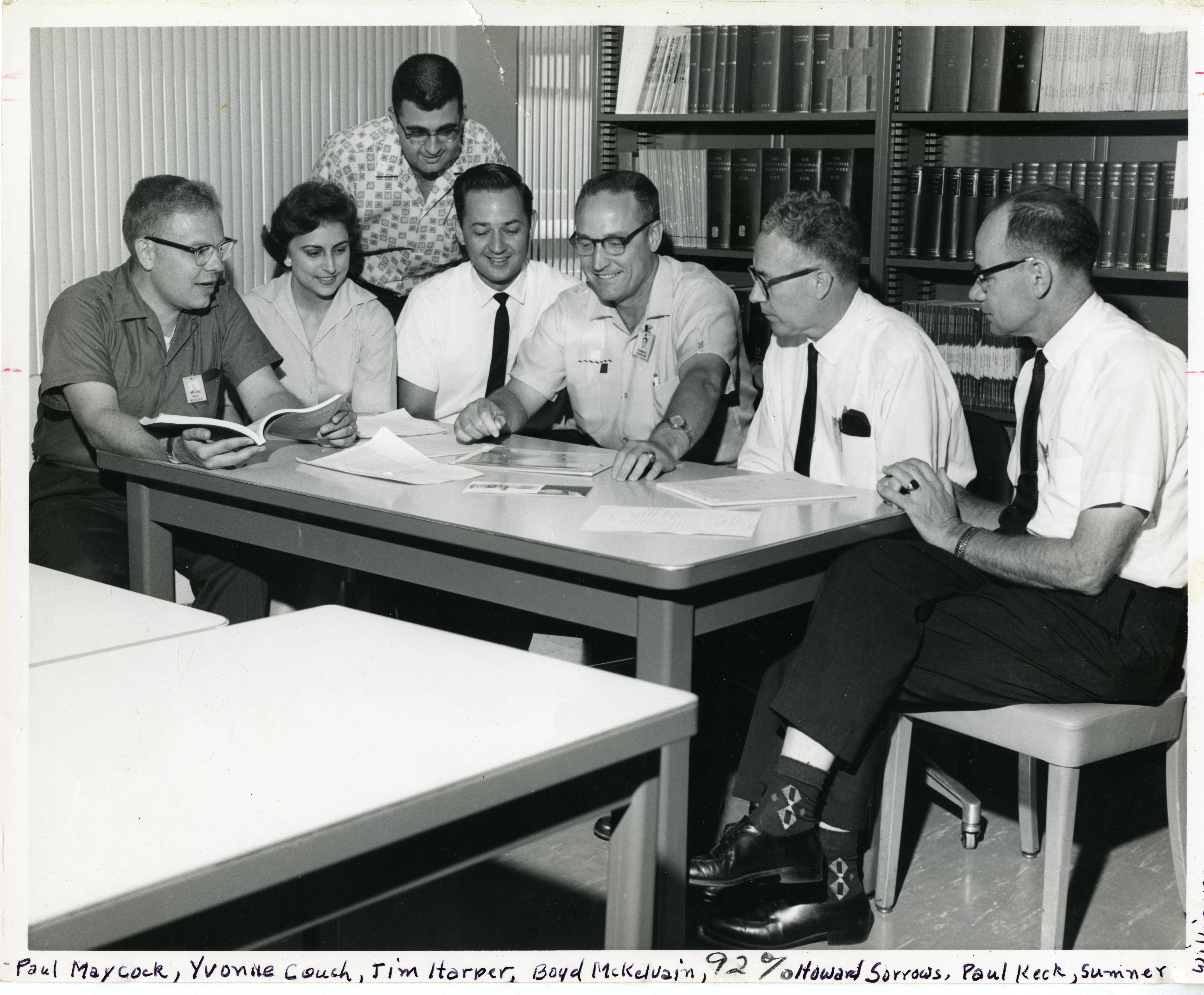 Photograph of Howard Sorrows in group, 1942.