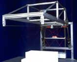 Crane placing container on MOB deck