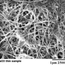 A before microscope image of a pyroelectric detector coated with SWNTs