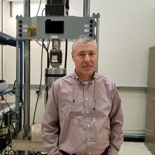 Enrico Lucon in the lab