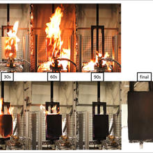 photos of an item going up in flames