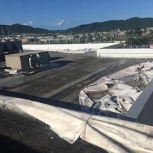 Single-ply membrane failed on roof of Caguas Municipal Building