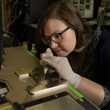 Researcher in action