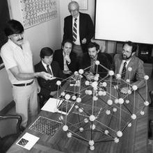 Shechtman and colleagues in 1985 with Quasicrystal Model at NIST