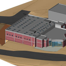 Drawing of the Shake Table Laboratory at the University of Nevada Reno.