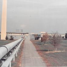 Long tube a few inches above the ground on NIST's campus