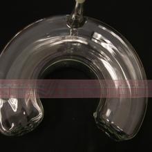 A curved cylinder of glass