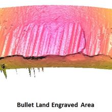 Band of colors that looks like a bridge. Pink in the middle. Then yellow, then blue on the outer edges