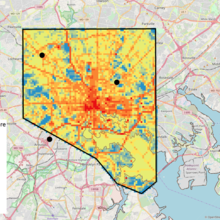 Hestia CO2 emissions in Baltimore 