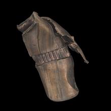 Digital image shows damaged fragment of bullet.