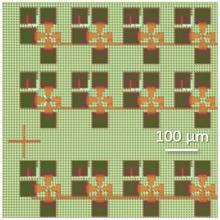 Small array of transistors designed for single device integration.