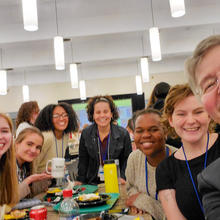 NIST director Walter Copan with a group of CUWiP attendees