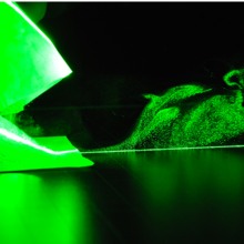 Photo of Particulate spread during the weighing of drug evidence