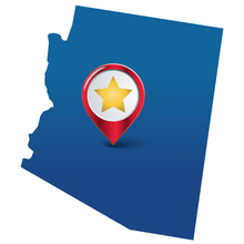 Star pinpoint on Phoenix, Arizona