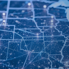 usa map with clusters of lights across the states