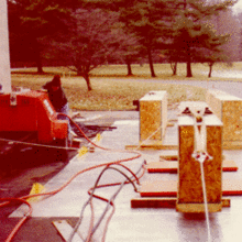SURF III blocks being brought into the building
