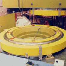 installation of the trim coils on the pole faces of the SURF III