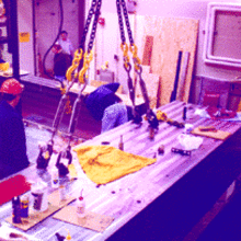 each SURF III block was uncrated and cleaned