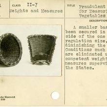 Fraudulent Basket for Measuring Vegetables with False Bottom