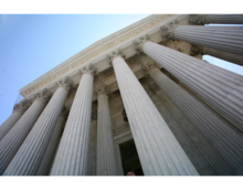 Building with tall Pillars 