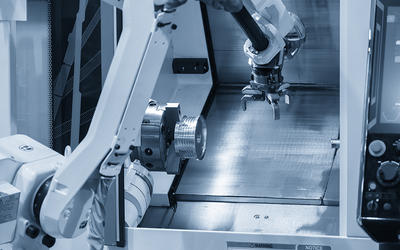 Robotic arm with a conveyor belt