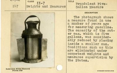 fraudulent five-gallon measure