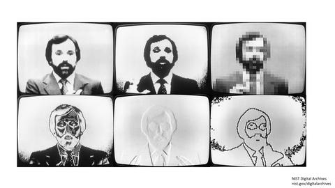 An image of Ernest Kent from NIST’s Industrial Systems Division is analyzed by the Pipelined Image Processing Engine (PIPE) in 1986. 