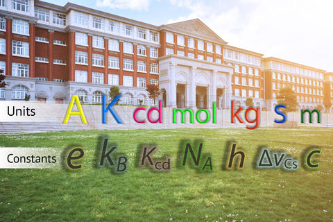 School building with overlay of units and constants
