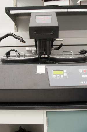 Photograph of the Allied High Tech Dual Prep PH-3 grinding and polishing system.