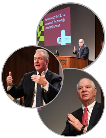 Image with 3 men speaking at conference