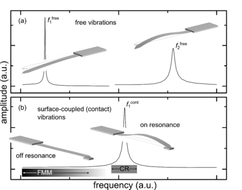 AFM can be operated in continuous or intermittent contact, on or off resonance.