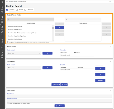 Custom report screenshot.