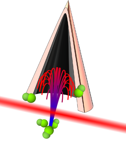 Molecule Fountain illustration