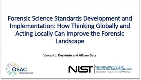 Opening slide of OSAC's presentation at the 2024 FIU Symposium