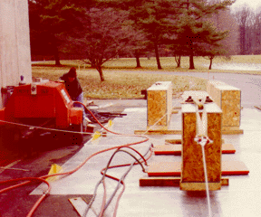 SURF III blocks being brought into the building