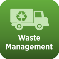 Tile with waste truck icon on it
