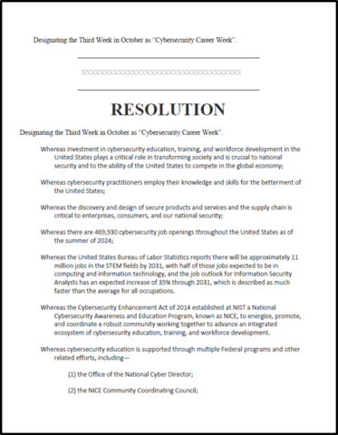 2024 Cybersecurity Career Week Resolution Image