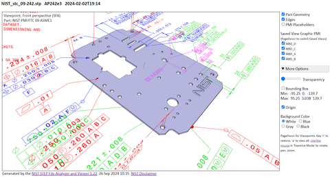 NIST STEP File Viewer screenshot