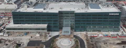 close up photo of samsung texas office building