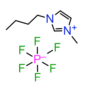 a molecule of ionic liquid 1-butyl-3-methylimidazolium hexafluorophosphate