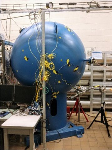 1800-liter spherical vessel