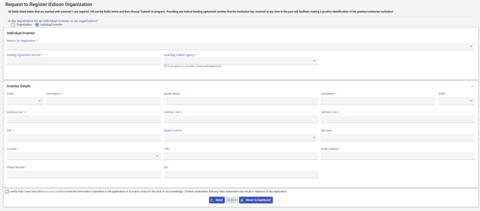 Registration Form - Inventor View