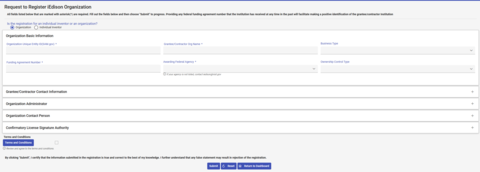 Register Your Organization Form - Organization View