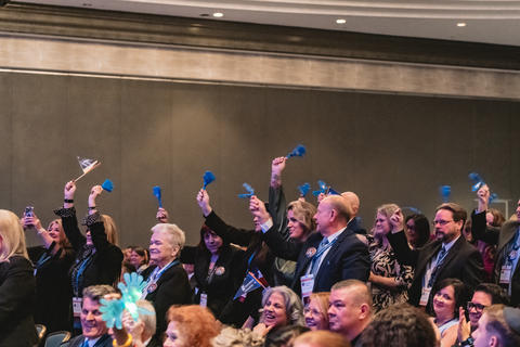 Fans cheer at the 36th Baldrige Award ceremony.