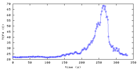 Temperature. Foyer. 900 mm from ceiling