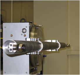 A 3 meter optical length standard under calibration.
